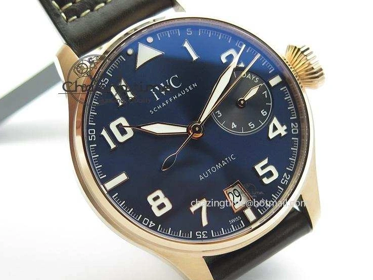 MIROTIME 0108 Big Pilot IW500909 RG ZF 1:1 Best Edition Le Petit Prince On Brown Leather Strap A Breathable 7293